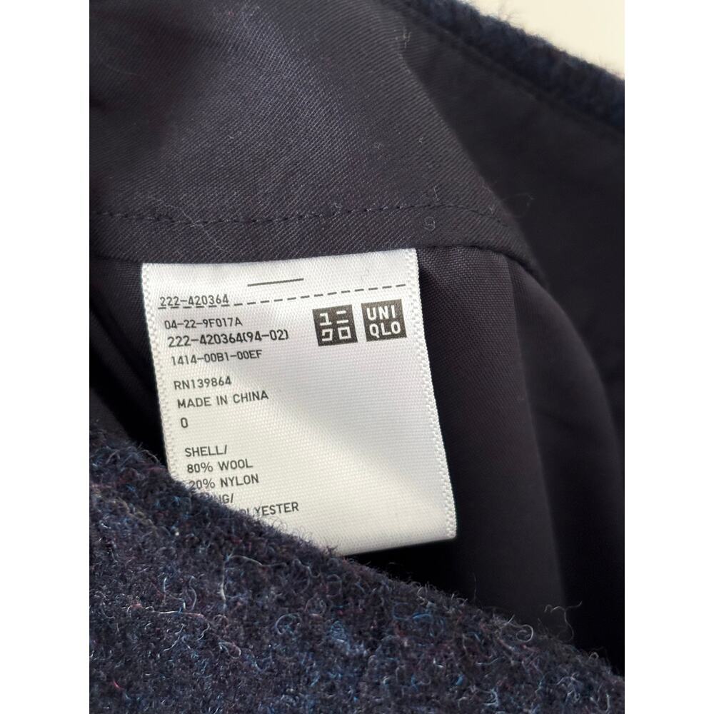 UNIQLO Black Wool Skirt Women Size 0 Minimalist Classic Elegant Style - Picture 4 of 8